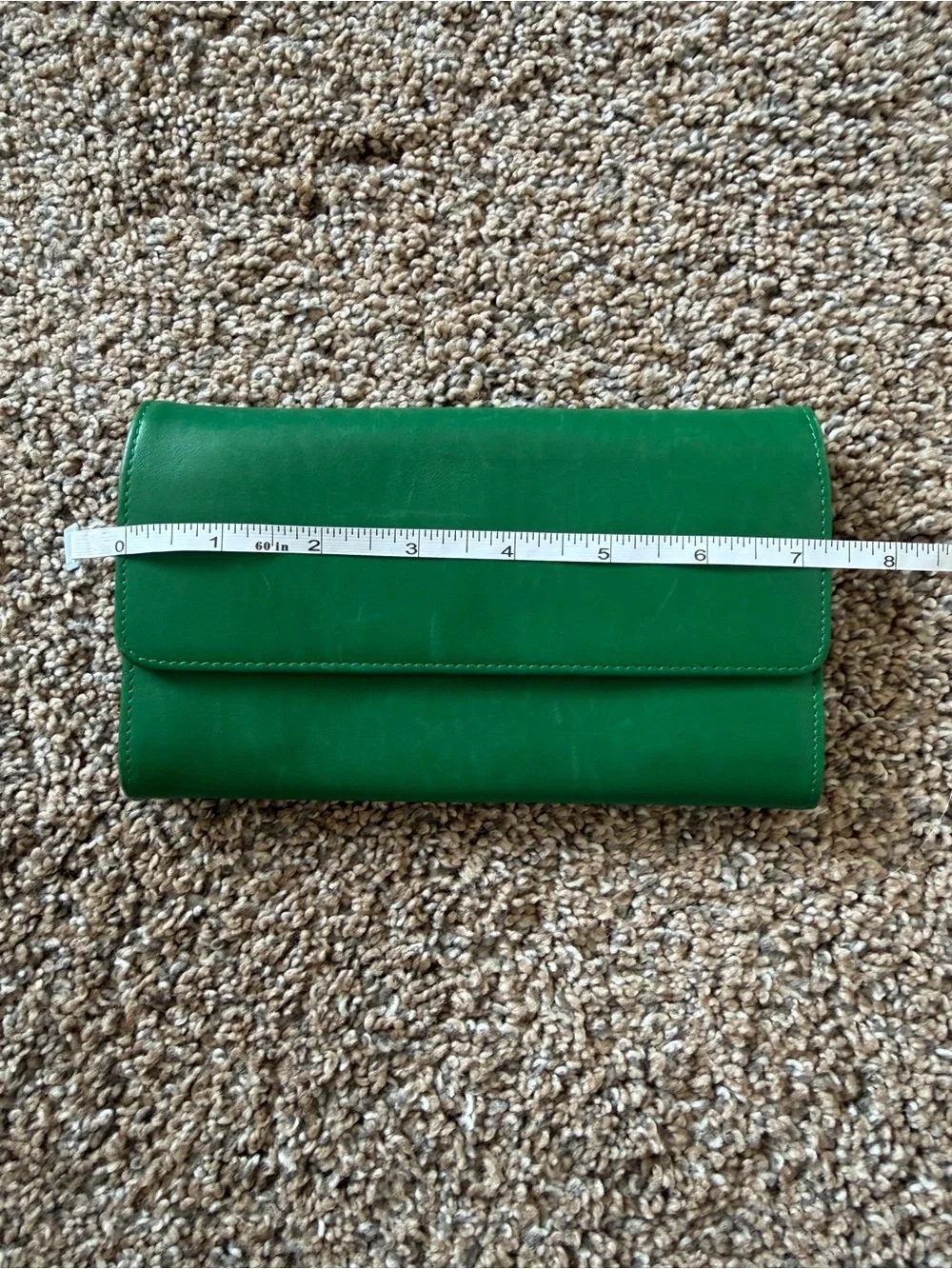 COACH Vintage Kelly Green Leather Envelope Wallet Style #4847 EVC